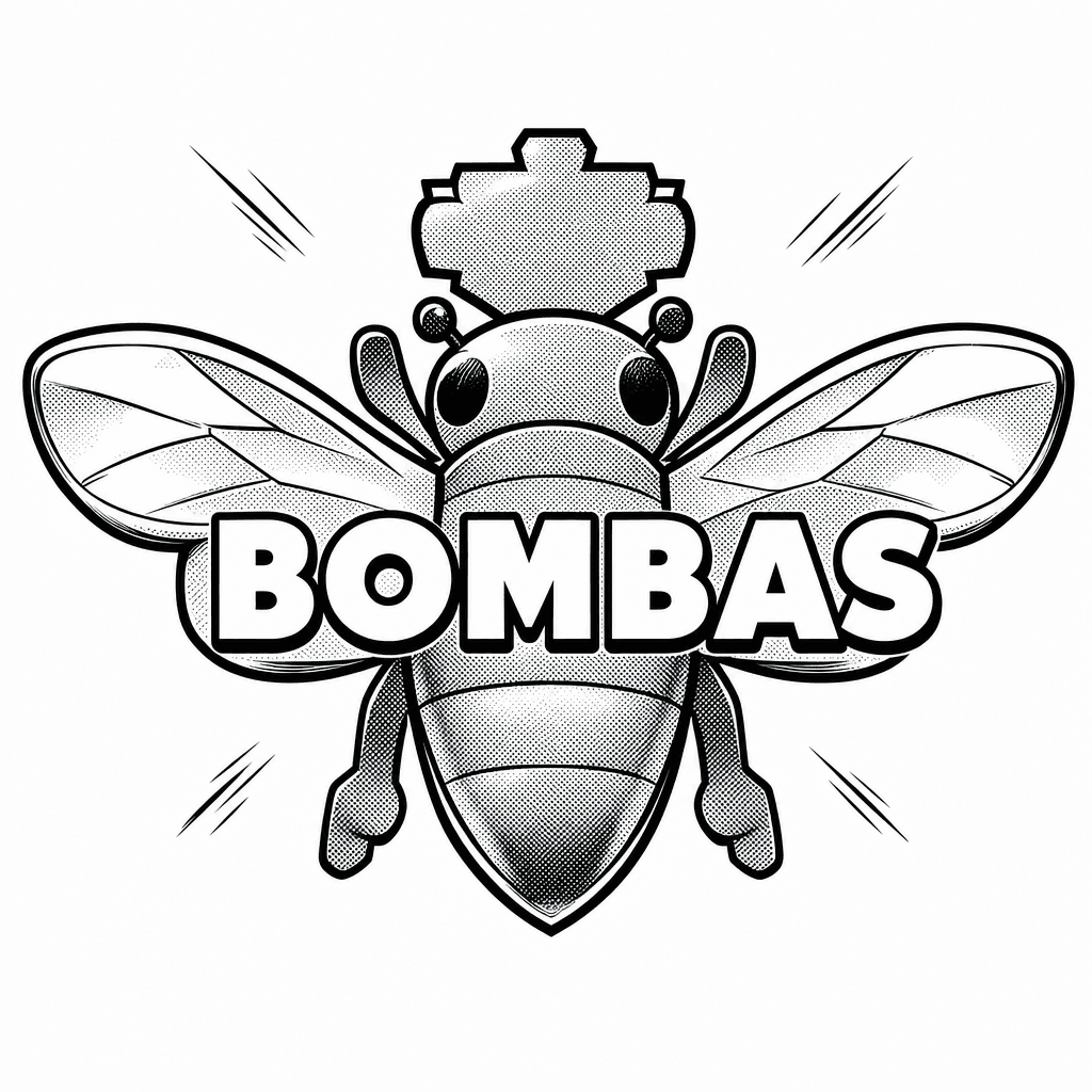 Bombas' bee mark, manga-inked